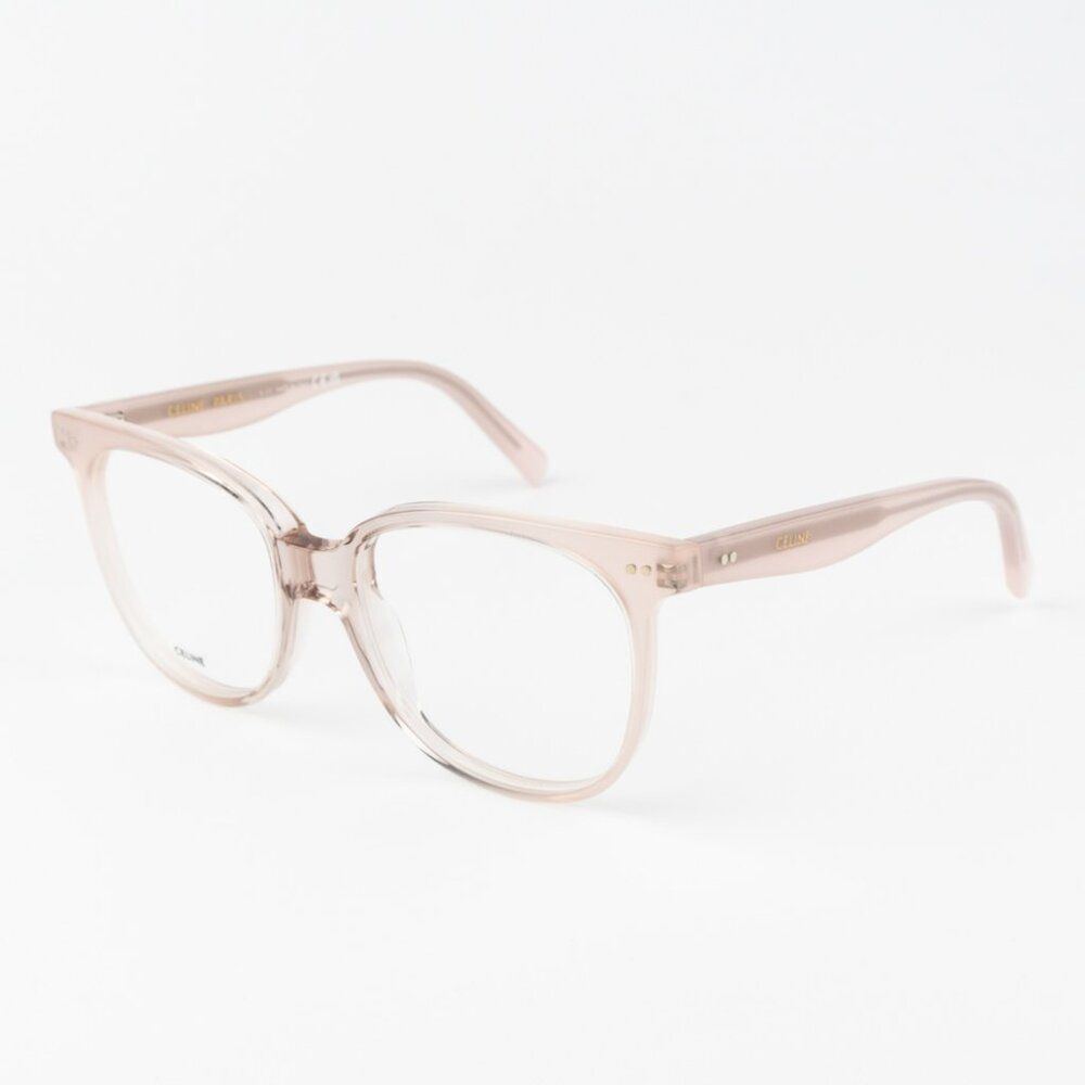 NEW Celine CL5010IN 072 THIN 2 DOTS Shiny Rose Pink Unisex Geometric Eyeglasses